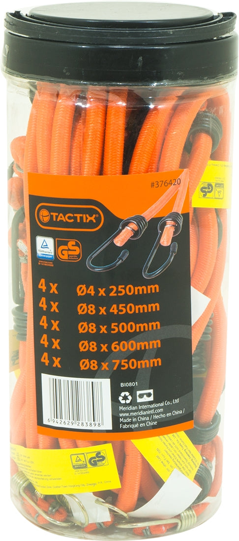 Tactix Bungee Cord Set, 20 pc