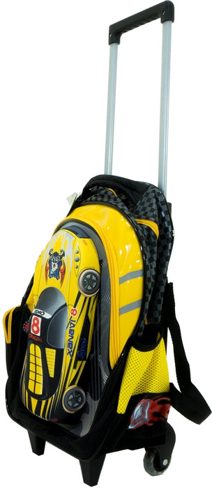 Crazy Dragon Speed Car Trolley Bag, Black & Yellow, 