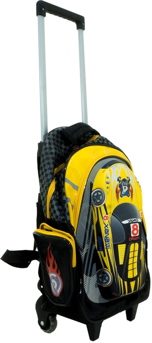 Crazy Dragon Speed Car Trolley Bag, Black & Yellow, 
