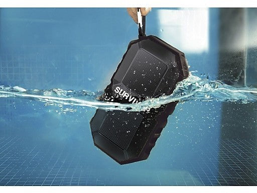 Survivor Waterproof Stereo Bluetooth Speaker, Black, Model #72426