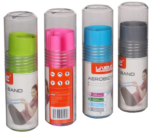 LiveUp Aerobic Training Band Strong Stiffness, Blue, 120 x 15 cm