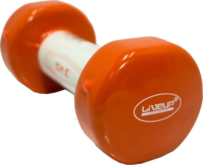 LiveUp Vinyl Dumbell, 3 kg, 