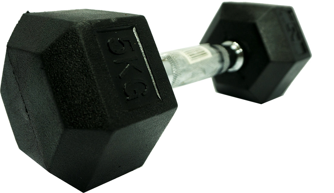 LiveUp Rubber Dumbell, 5 kg, 