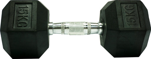 LiveUp Rubber Dumbell, 15 kg, 