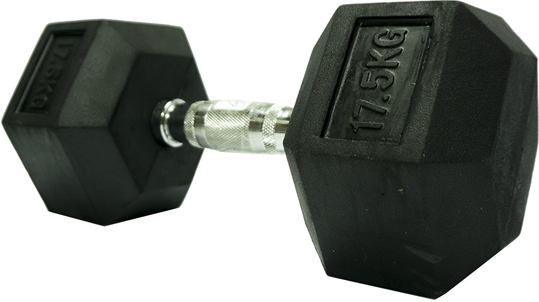 LiveUp Rubber Dumbell, 17.5 kg, 