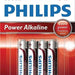 Philips Power Alkaline Batteries, AAA, 4 ct