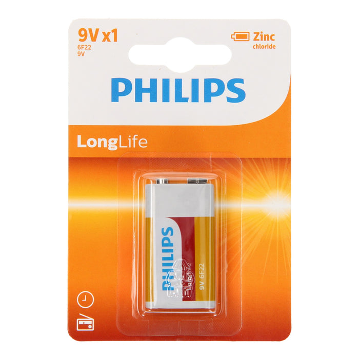 Philips Longlife 9V Battery , 1 pc