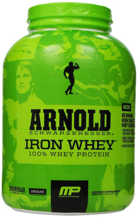 MP MusclePharm Arnold Schwarzenegger Iron Whey Protein Powder, Chocolate, 5 lbs