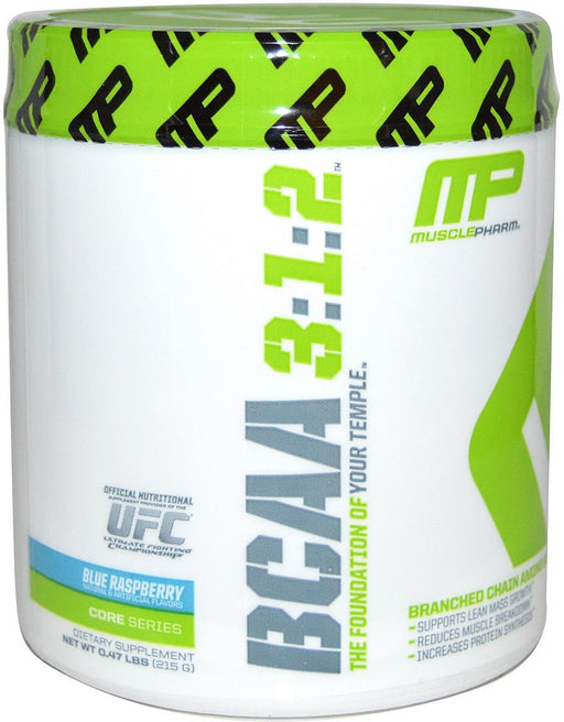 MP MusclePharm BCAA 3:1:2, Blue Raspberry, 0.47 lbs
