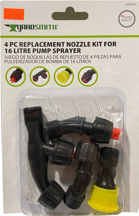 Yardsmith Replacement Nozzle Kit For Pump Sprayer, 16 Liter, 4 pcs