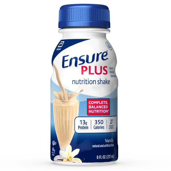 Abbott Ensure Plus Nutrition Shake, Vanilla, 8 oz