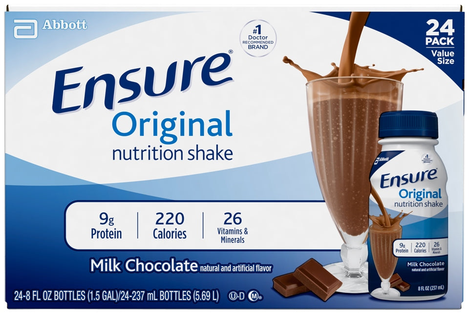 Abbott Ensure Original Nutrition Shake Value Pack, Creamy Milk Chocola —