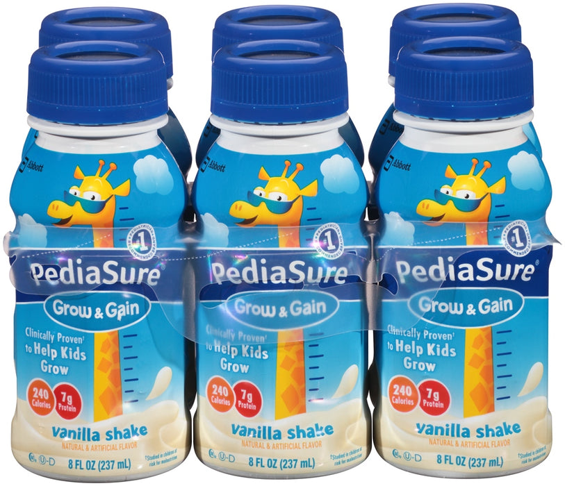 Abbott PediaSure Nutrition Drink, Vanilla Shake, 6 x 8 oz