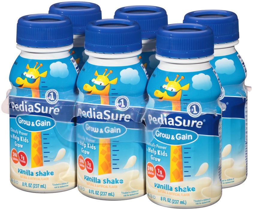 Abbott PediaSure Nutrition Drink, Vanilla Shake, 6 x 8 oz