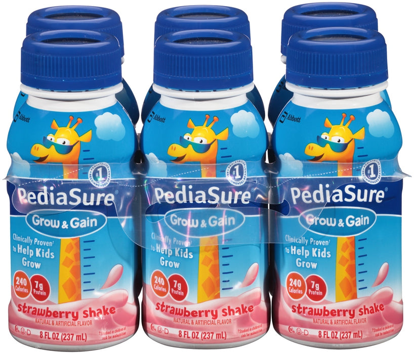 Abbott PediaSure Nutrition Drink, Strawberry Shake, 6 x 8 oz