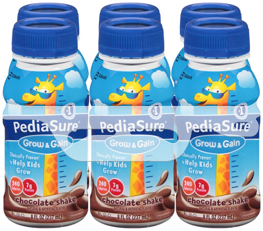 Abbott PediaSure Grow & Gain Value Pack, Chocolate Shake, 6 x 8 oz