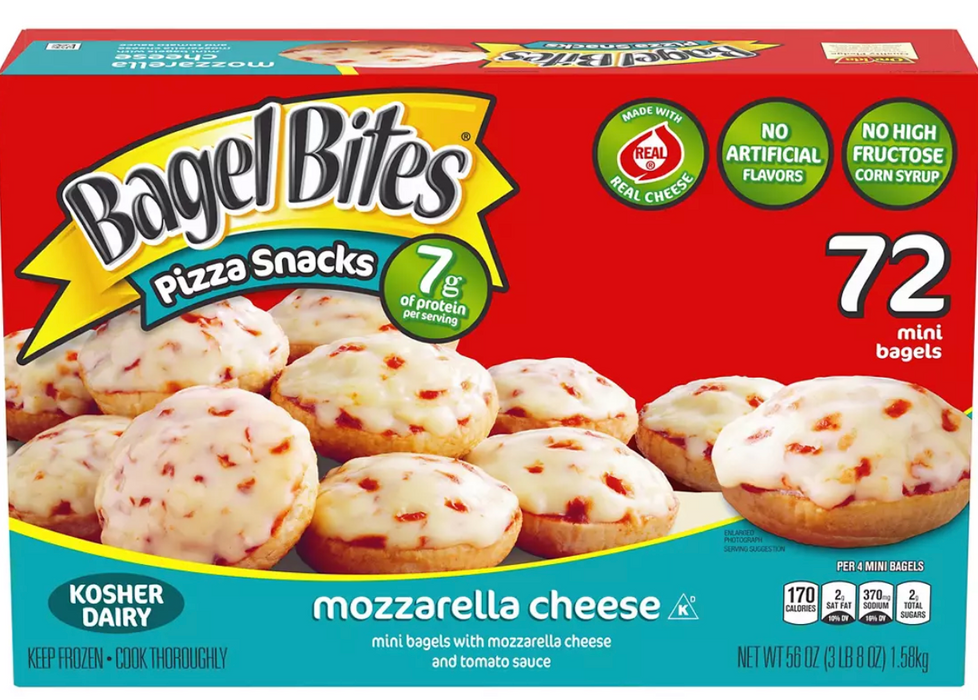 Bagel Bites Mozzarella Cheese Pizza Snacks Bagel Bites, 72 ct