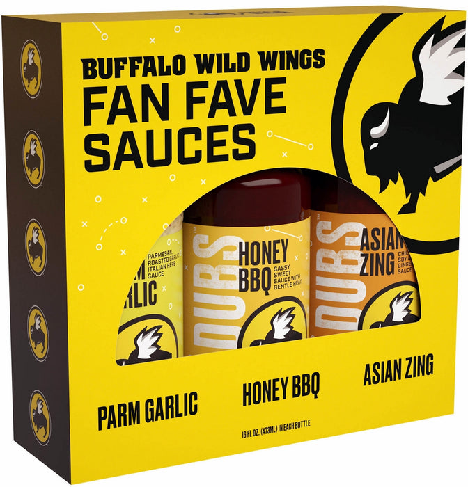 Buffalo Wild Wings Sauces, Variety Pack, 3 x 16 oz