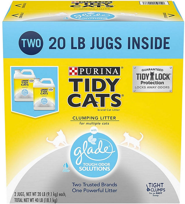 Purina Tidy Cats With Glade Clumping Litter Twin Pack, 2 x 20 lbs