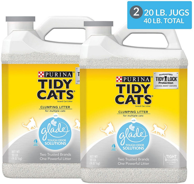 Purina Tidy Cats With Glade Clumping Litter Twin Pack, 2 x 20 lbs
