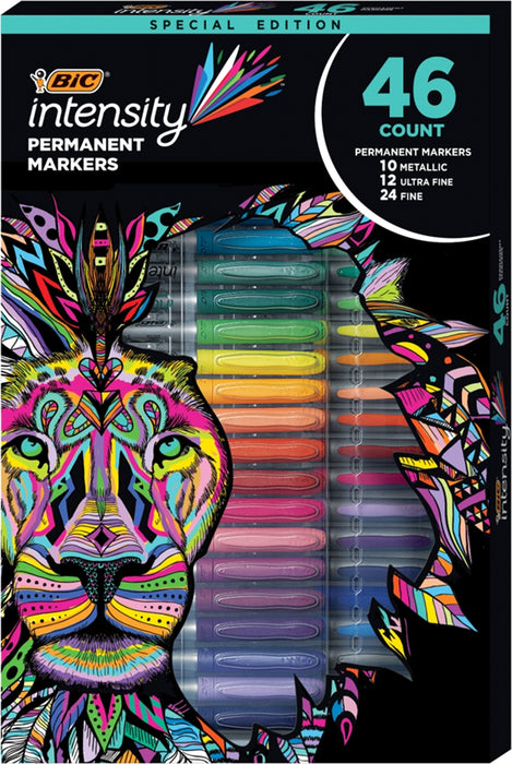 Bic Intensity Permanent Markers Variety Pack, 46 pcs