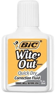 Bic Wite Out Quick Dry Correction Fluid, 7 oz