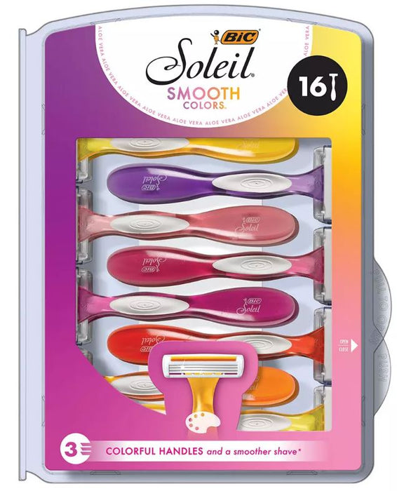 Bic Soliel Smooth Colors Razors, 16 ct