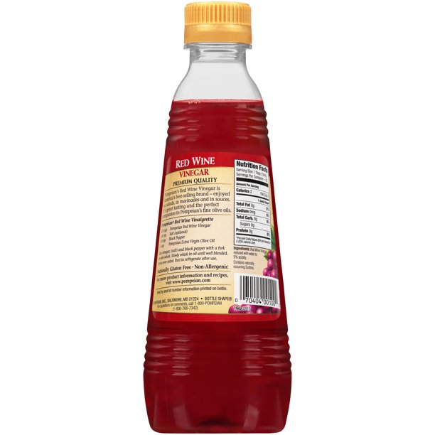 Pompeian Gourmet Red Wine Vinegar , 16 oz