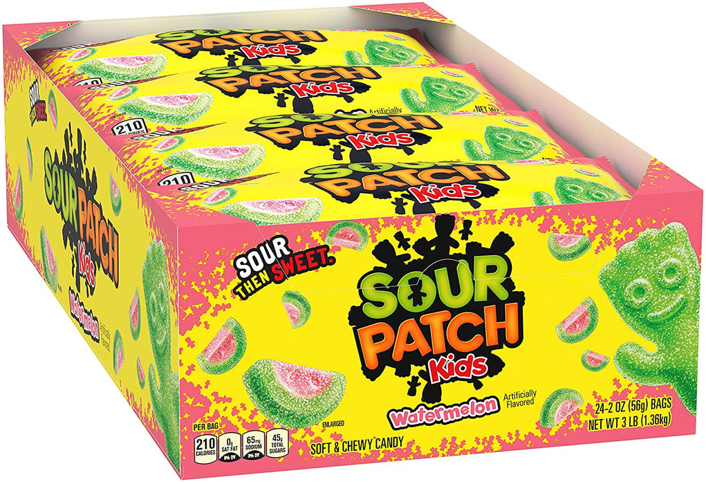 Sour Patch Kids Candy Bags, 24-Pack, 24 x 2 oz