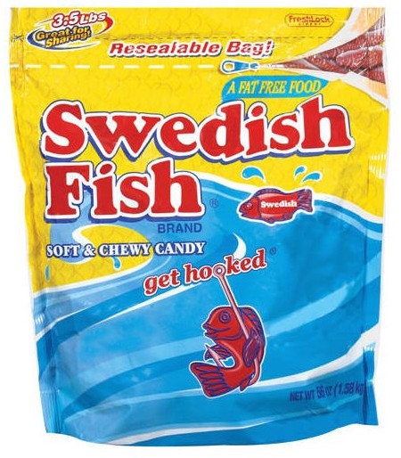 Swedish Fish Soft & Chewy Candy, with Fresh Lock, 56 oz