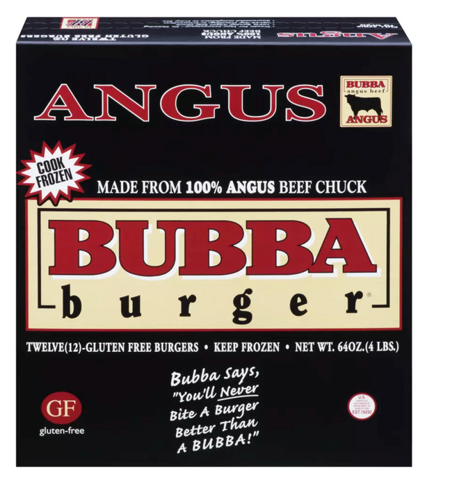 Bubba Burger Angus Beef Chuck Burgers , 12 x 5.3 oz