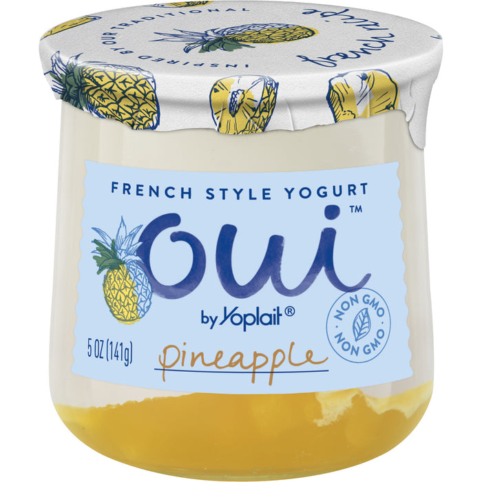 Yoplait Oui Pineapple French Style Yogurt, 5 oz