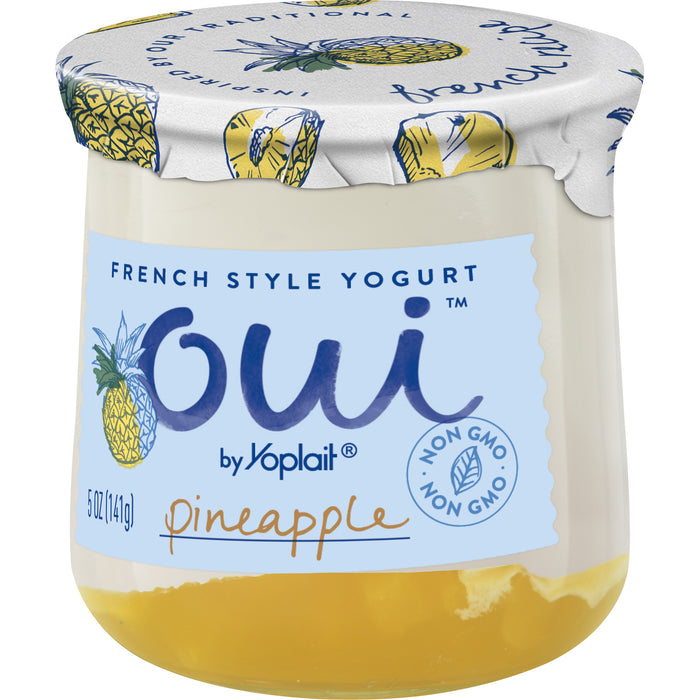 Yoplait Oui Pineapple French Style Yogurt, 5 oz