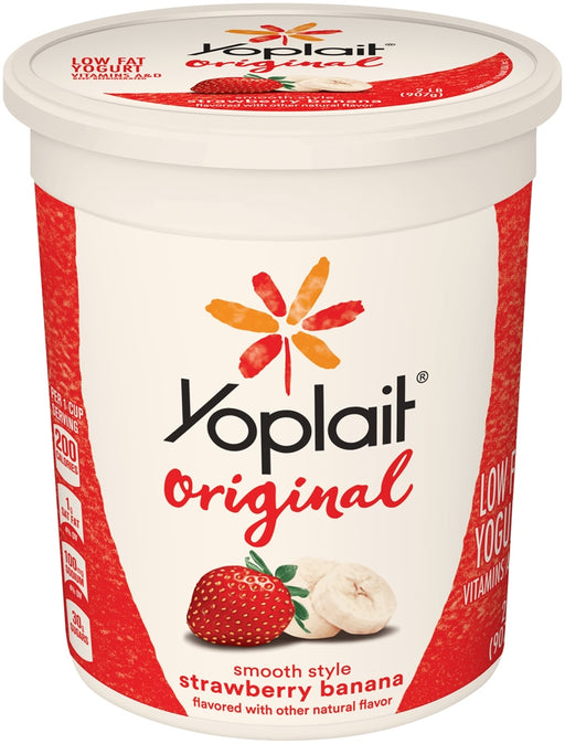 Yoplait Strawberry Banana Original Low-Fat Yogurt, 32 oz