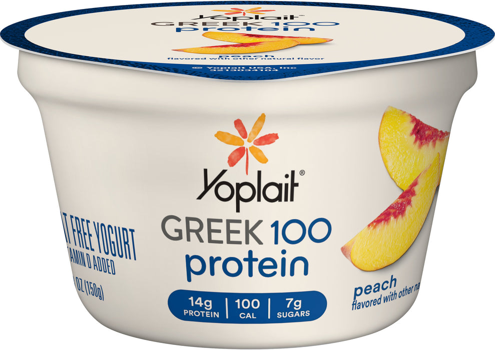 Yoplait Greek 100 Protein Peach Yogurt , 5.3 oz