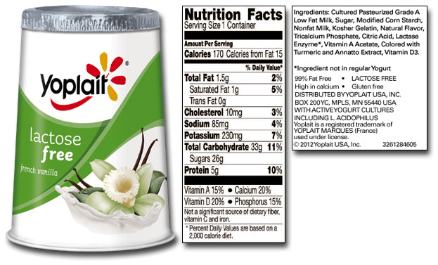 Yoplait Lactose Free Yogurt, Vanilla, 6 oz, 6 oz