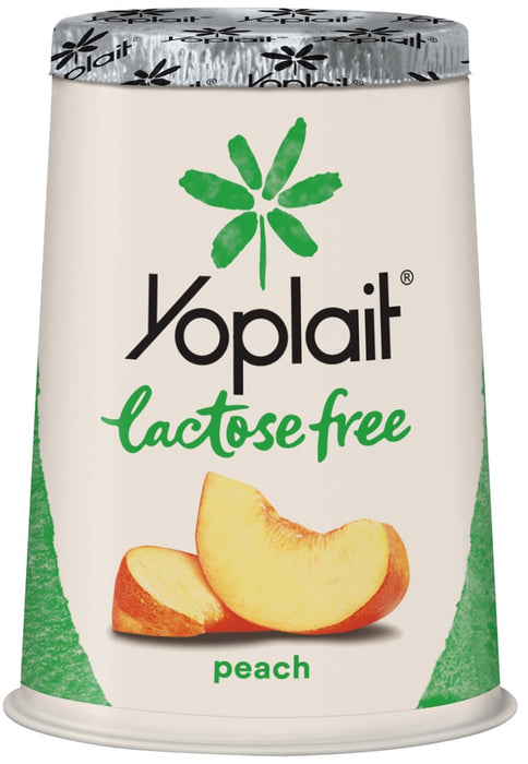 Yoplait Lactose-Free Peach Low-Fat Yogurt, 6 oz