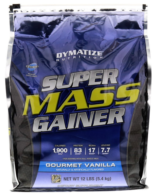 Dymatize Super Mass Gainer High Protein & Carb Blend, Gourmet Vanilla, 12 lbs