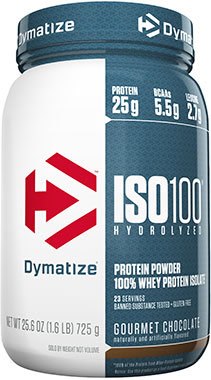 Dymatize ISO 100 Hydrolyzed 100% Whey Protein Isolate, Gourmet Chocolate , 1.6 lbs