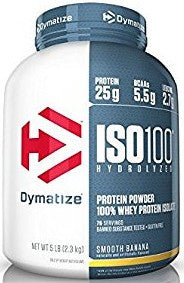 Dymatize ISO 100 Hydrolyzed 100% Whey Protein Isolate, Smooth Banana, 5 lbs
