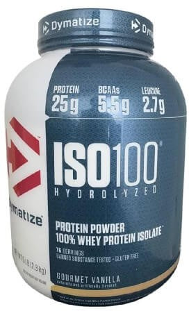 Dymatize ISO 100 Hydrolyzed 100% Whey Protein Isolate, Gourmet Vanilla, 5 lbs