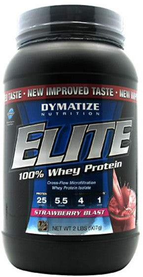 Dymatize Elite 100% Whey Protein, Strawberry Blast, 2 lbs