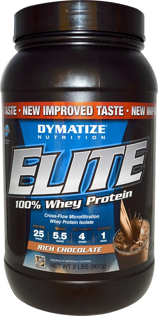 Dymatize Elite 100% Whey Protein, Rich Chocolate, 2 lbs