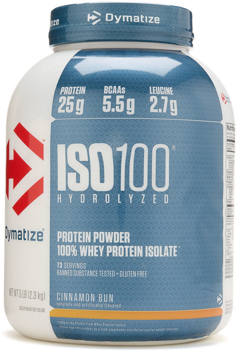 Dymatize ISO 100 Protein Powder, Cinnamon Bun, 2,3 kg