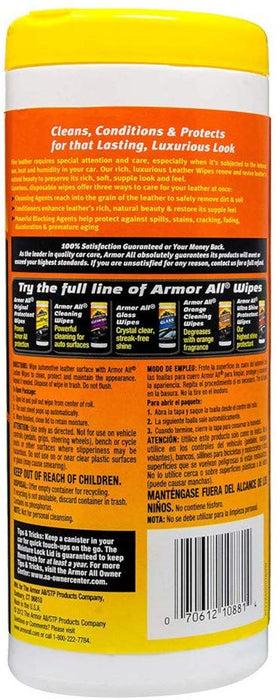 Armor All Leather Wipes, 20 ct