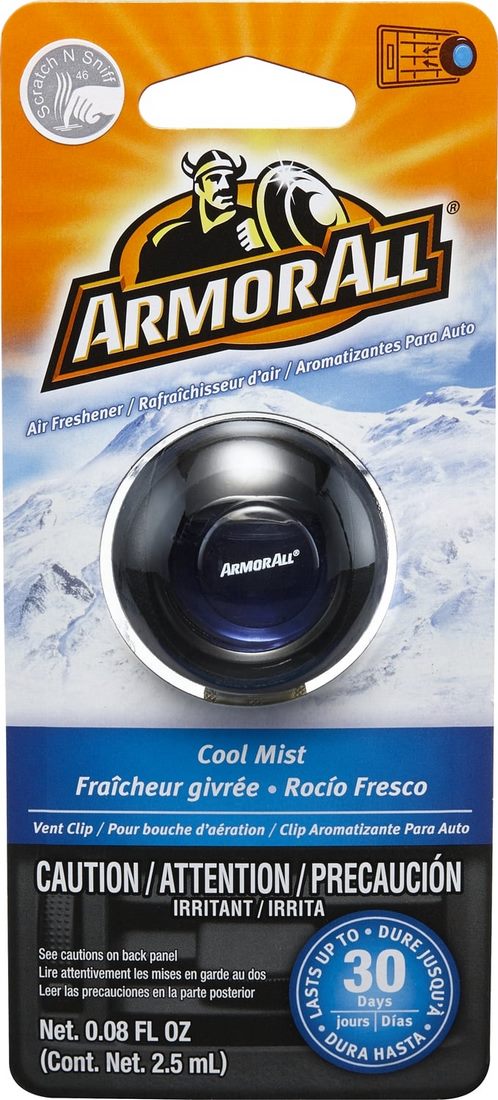 Armor All Vent Clip Air Freshener, Cool Mist, 1 ct