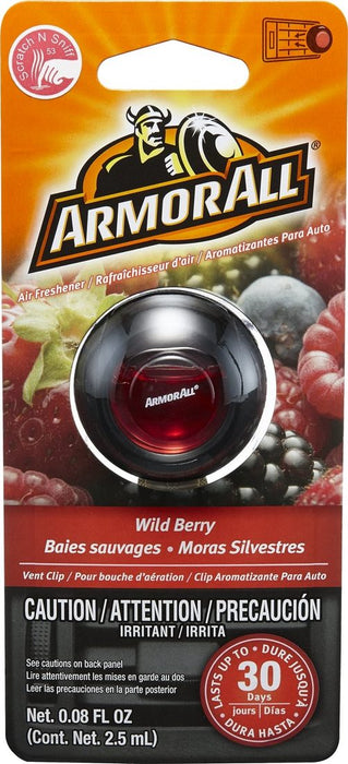 Armor All Vent Clip Air Freshener, Wild Berry, 1 ct