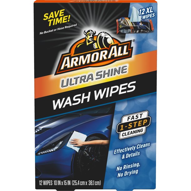 Armor All Ultra Shine One Step Car Wash Wipes , 12 ct