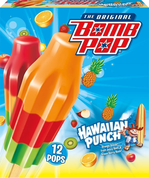 Blue Bunny The Original Bomb Pop, Hawaiian Punch, 12 ct