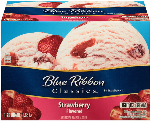 Blue Bunny Blue Ribbon Classics Strawberry Light Ice Cream, 56 oz